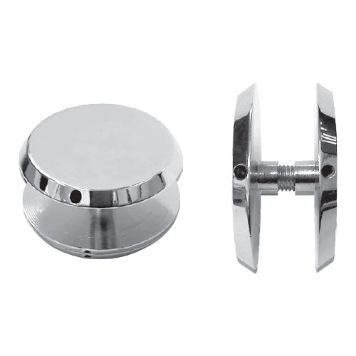 Boton Nivelador de fachadas.Brillante.Dia38mm.p/vidrio 10-12mm.Separacion 6.35mm