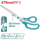 Tijera de 275 mm (11") de Acero Inoxidable. Ancho de la Hojilla: 2.5mm.