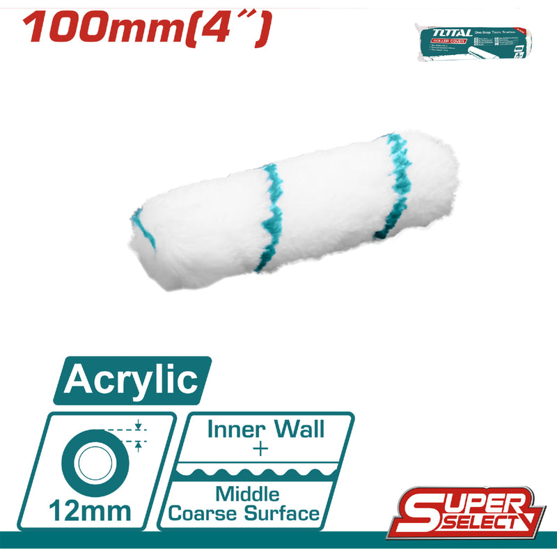 Repuesto rodillo de pintar de  de 4". Altura de la fibra 12 mm