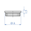 Tapones macisos de acero inox 1".