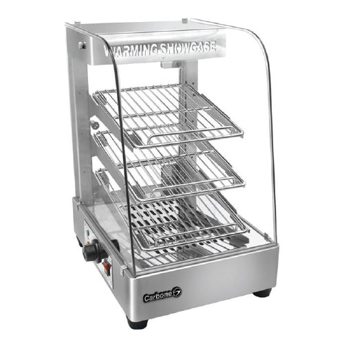 Vitrina caliente de lujo vidrio curvo  360*450*590mm 110V/60Hz 1 KW 23kg(1 año)