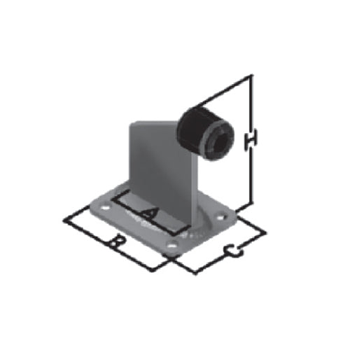 Tope de porton para atornillar. Con goma para amortiguar.