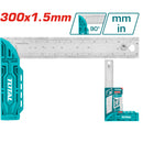 Escuadra Angular de Acero Inoxidable de 300 mm (12"). Ancho 40 mm. Espesor 1.5 mm.