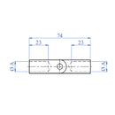 Codo regulable para tubos de 3/4". Sin soldadura. Acabado Satinado.