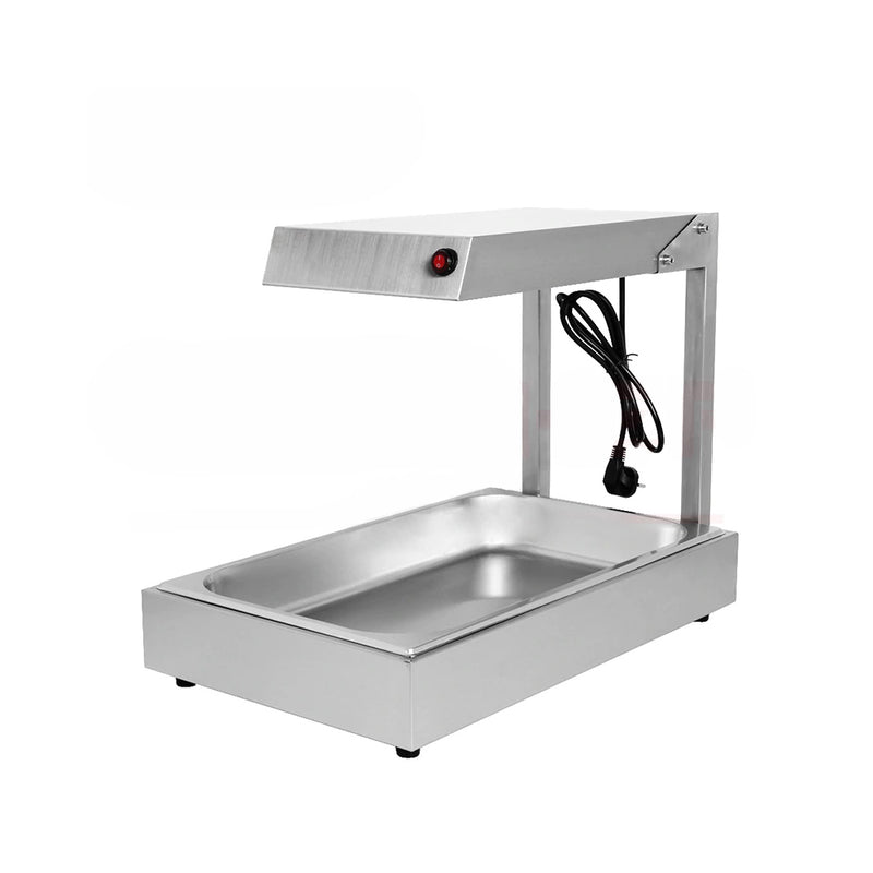 Calentador de papas fritas infrarojo con bandeja 1/1GN 600W. Medida 565*340*420 mm. 110 60 htz
