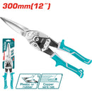 Tijera de Aviacion Larga ( Recta ) de 300 mm ( 12" ). Mango confortable. Para cortar plástico