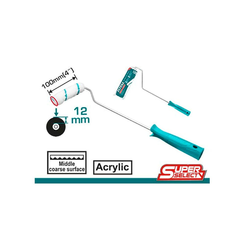 Rodillo chico para pintar. Medida 100mm/4". (Paredes internas)