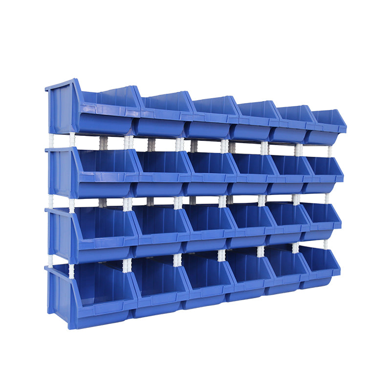 (Pack 12 pzas) Cajas apilables o encajables de pin Chica 200Anch *450 profun.*175 alto mm.Color Azul