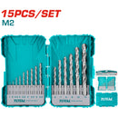 Juego de brocas HSS M2 de 15 piezas para Taladro.