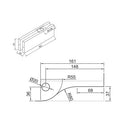 HERRAJE SUPERIOR DE PUERTA BRILLANTE