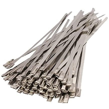 Zunchos de acero inoxidable 304 de 30cm (11.8") de largo.(Paquete 100 und.)