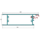 Zocalo Inferior Puerta. Espesor 1.6 mm. Largo 5.85 mts. Acabado Anodizado Negro 15 Micron. (D3-P1-A1