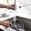 Grifo para Fregador de Cocina con resorte extraible, Metal Mate.