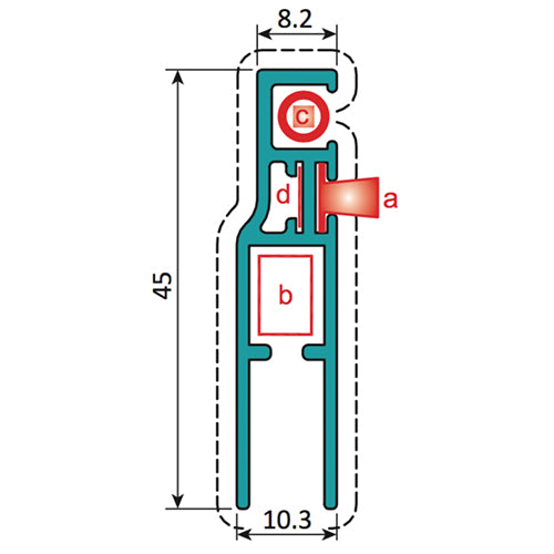 Marco Mosquitera Slim. Espesor 1.1 mm. Largo 5.85 mts. Acabado Lacado Blanco