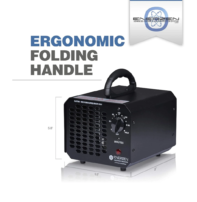 Generador de Ozono, Purificador de aire, esterilizador. 110V. Portatil.