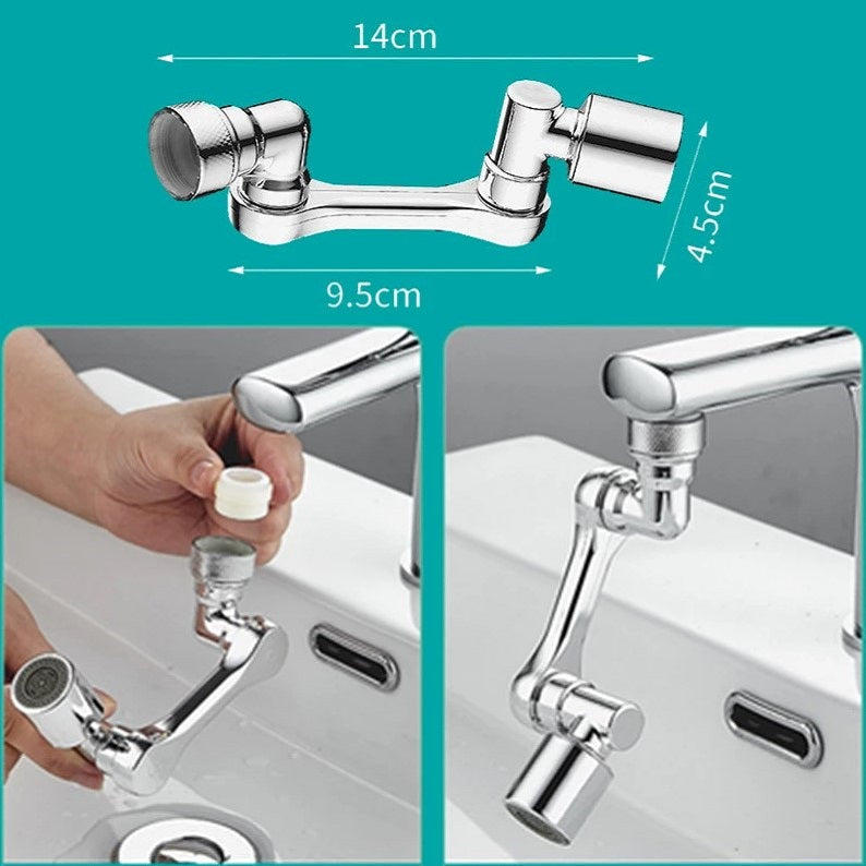 Adaptador flexible para grifo de baño, accesorio flexible para lavamanos, color plateado