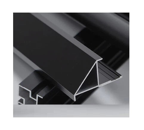 Perfil Remate Esquina recto 45° Laminas de 8mm Bambú WPC PVC 3m long Silver