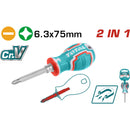 Juego de Destornilladores 2 en 1 con Mango Intercambiable. Cr-V.