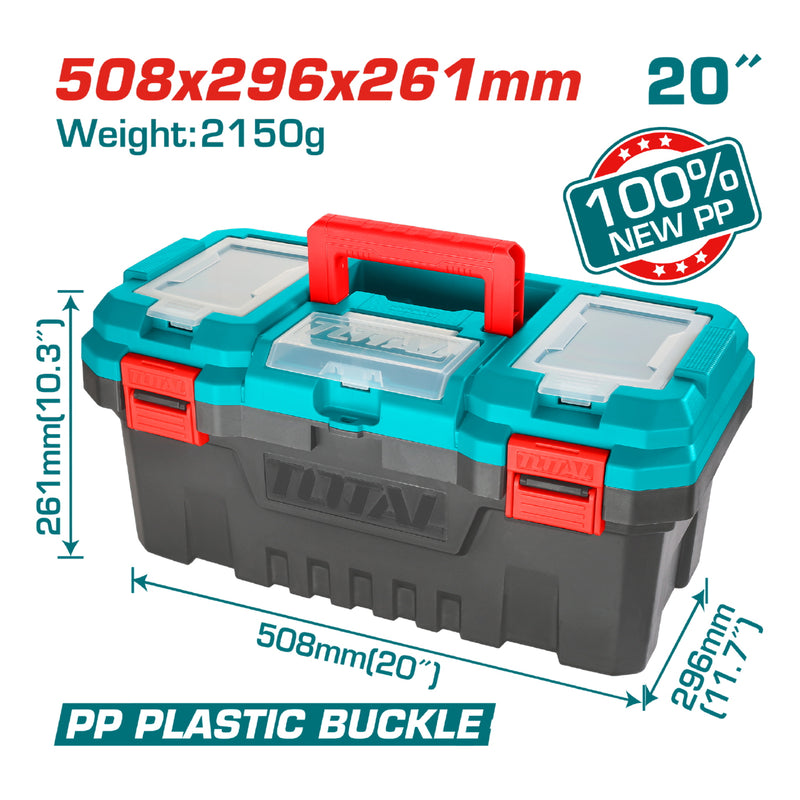 Caja de herramientas 20" de plástico TOTAL