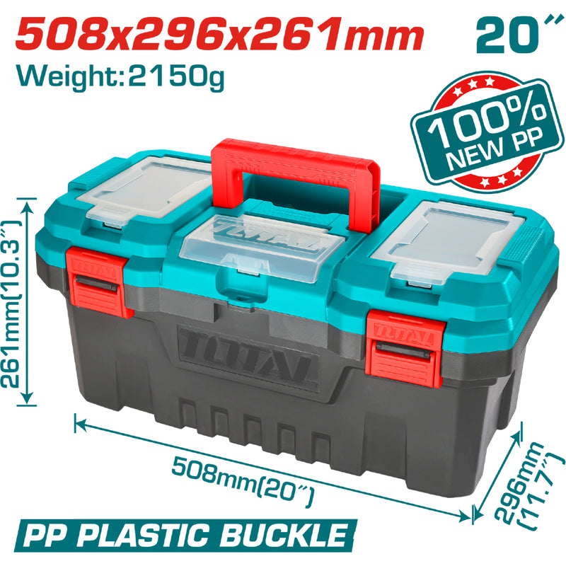 Caja de herramientas 20" de plástico TOTAL