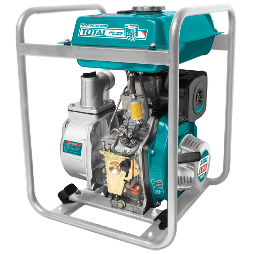 Bomba de agua diesel de 4" 1420L/min max 25mts 8.3HP . Encendido de cuerda