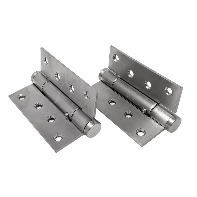 Par de Bisagras con resorte (par) p puertas. 4"x4" Tension ajustable para puertas de 1 3/4" o mas. inoX 304