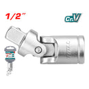 Junta universal de 1/2 ", Material: 50BV30, tratamiento térmico, cromado