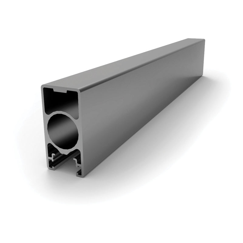 Poste rectangular 25x50 mm 5.8 mts. Acabado inox ligth.