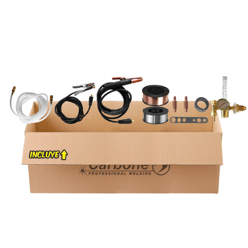 PROMIG180 Maquina de soldar MIG /Stick con/sin gas 220 Volts.Esp. max.de alambre 1.0 mm (incluye spool gun) y Antorcha MIG alemana