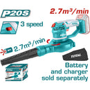 Aspiradora sopladora inalambrica 20V  NO incluye cargador ni baterias. (1 año)