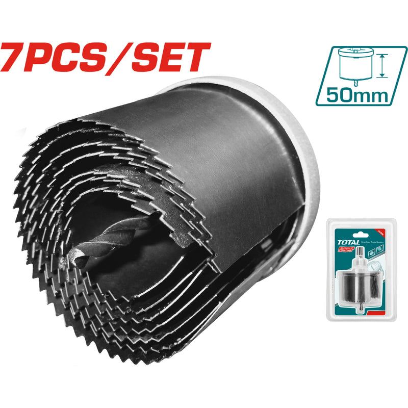 Kit 7 de brocas circulares madera  diameter:26,32, 38,45,50,56,63mm altura 50mm(2")