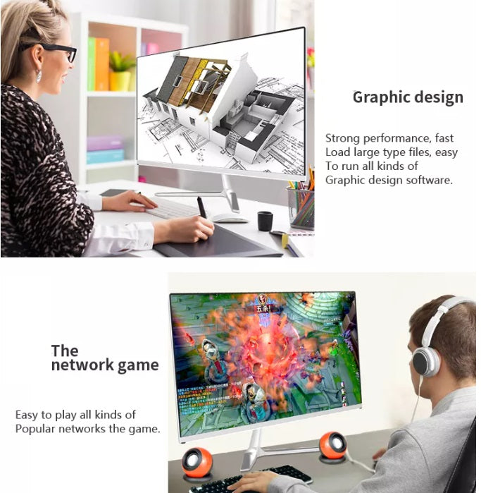 Computadora All in One todo en uno de escritorio Intel i7 16GB RAM, 256GB SSD Pantalla curva 27” WIN 11 Pro PC