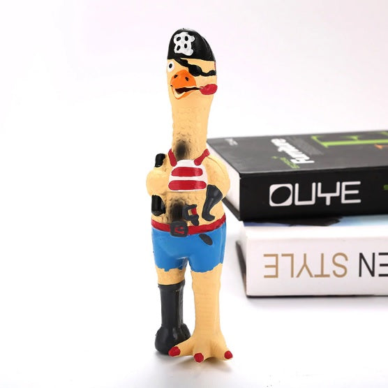 Juguete para Perro con sonido. Pollo Pirata de Látex.