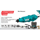 Mini motor tool Total 110V-120V~60Hz 130W. Para esparragos de 1/8" , 10000-32000 rpm. Incluye 100 ac