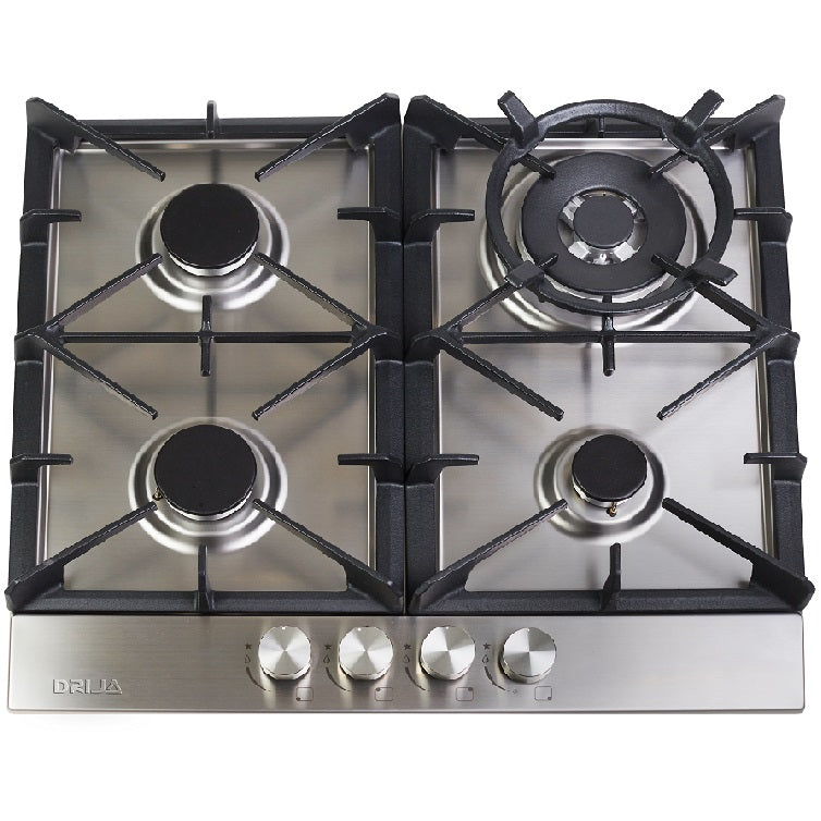 Estufa empotrable a gas Milan 60. Color Inox.