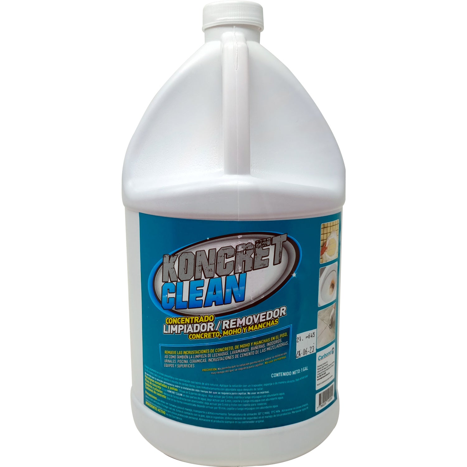 Koncret Clean. 1 galon. Removedor de Concreto en Superficies. Altamente Concentrado.
