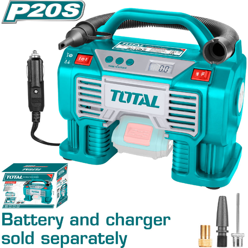 Compresor de Aire Automático Batería de Litio de 20 V. No incluye Batería ni Cargador.