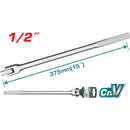 Extension Barra Articulada Flexible de 1/2". Longitud: 15" (375mm). Cr-V (50 BV 30).