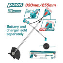 Desmalezadora Inalámbrica 40V de doble Batería de Litio 20V.