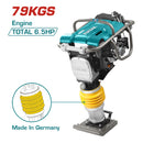 Apisonadora bailarina compactadora sapo a gasolina Motor 4.8Kw (6.5HP) 79 kg.