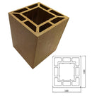 Pergola WPC Tubo Cuadrado 4" Grande Acabado Madera Abedul Exteriores 100x100x2900mm