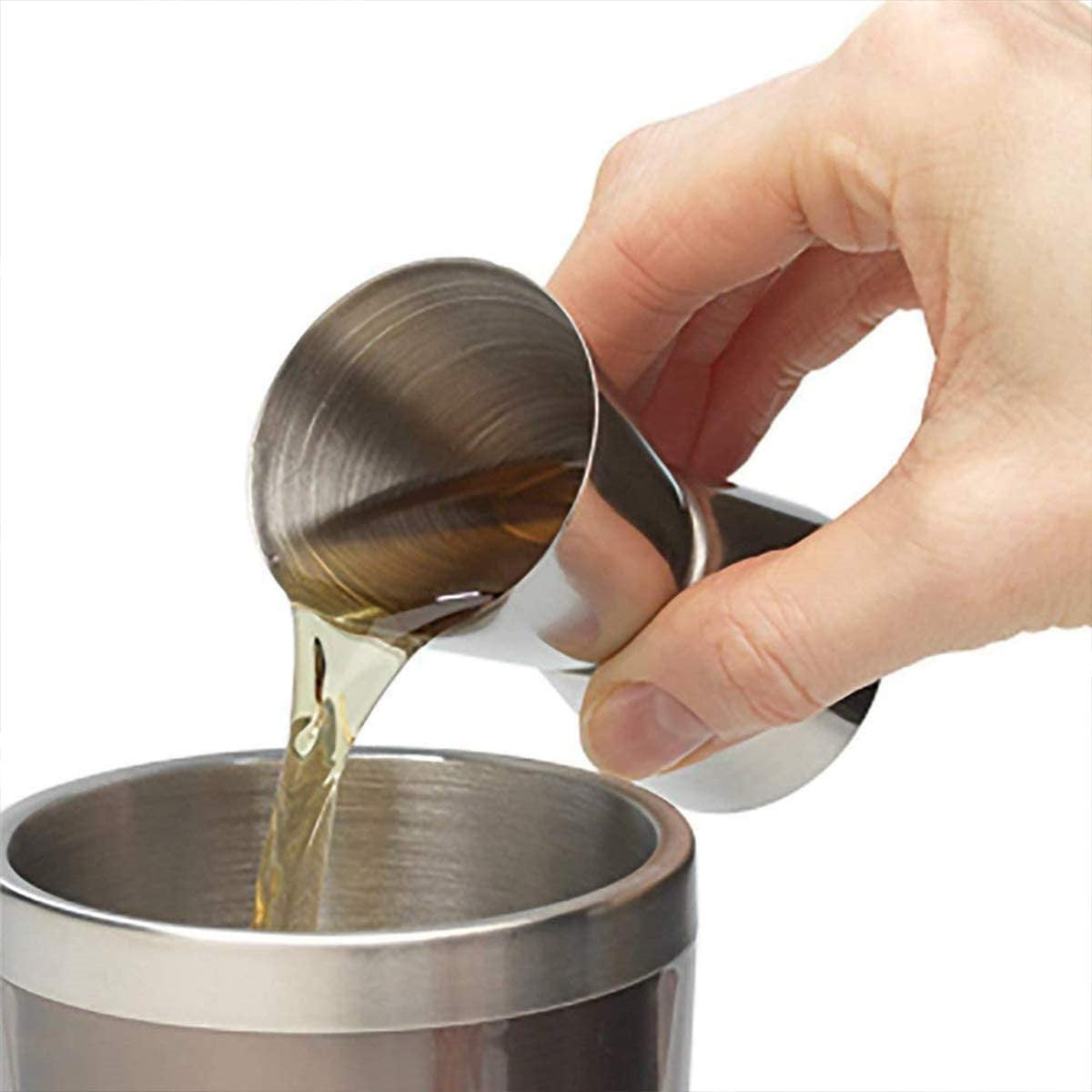 Vaso medidor para cocteles, de acero inoxidable