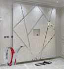 Cinta de acero Inoxidable Silver brillante Tira Autoadhesiva Decorativa 4cm x 5m largo para marmol PCV