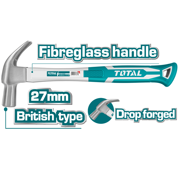 Martillo de Orejas Ingles de Acero #45 Acero al Carbono de 27mm.Tratamiento térmico.