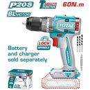 Drill Taladro 1/2" inalámbrico 20v de impacto  (Sin escobillas). No incluye batería ni cargador.