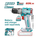 Drill Taladro 1/2" inalámbrico 20v de impacto  (Sin escobillas). No incluye batería ni cargador.