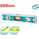 Nivel de burbuja 225mm aluminio y ABS. Con iman. Alta calidad indestructible.