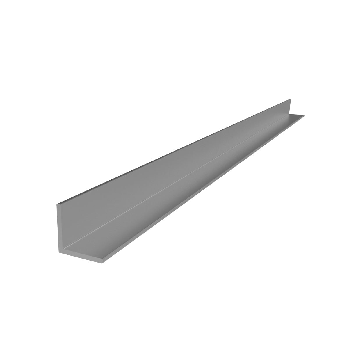 AR-1 Angulo de 1/2" x 1/2"  Espesor 1.2 mm. Largo 5.85 mts. Acabado Anodizado Silver 15 Micron.