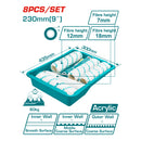 Juego de Rodillos para pintar 8 en 1 con bandeja de pintura. Para Interiores y Exteriores.