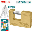 Candado bronce rectangular HeavyDuty. 90 mm. 609 g. con 3 llaves. Misma calidad que Yale